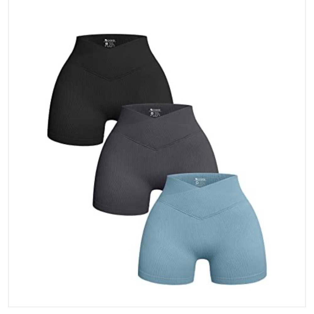 OQQ set of 3 cross over shorts